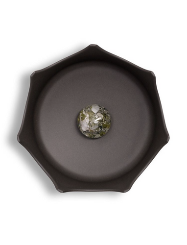 SLATE GREY CRYSTAL PET BOWL